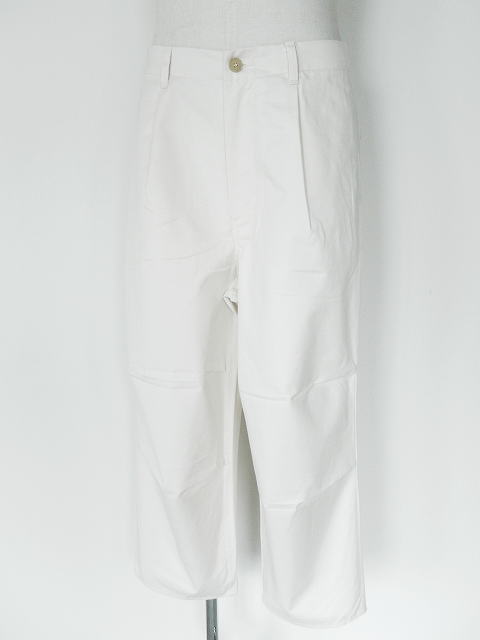 【美品】STILL BY HAND スティルバイハンド パンツ オフホワイト 白 サイズ:46 | 24SS ワンプリーツ ニータック テーパード チノ パンツ (KNEE TUCK PNTS PT01241) | ボトムス ズボン | 日本製【メンズ】【中古】 STIIL BY HAND 【スティル バイ ハンド】正規取り扱い店、通販可能 ON